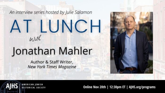 Jonathan Mahler Staff writer New York Times Magazine and author